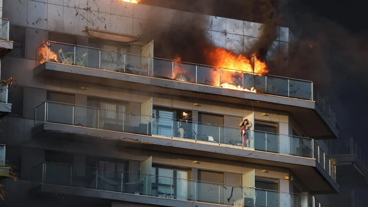 Incendio en edificio de Valencia