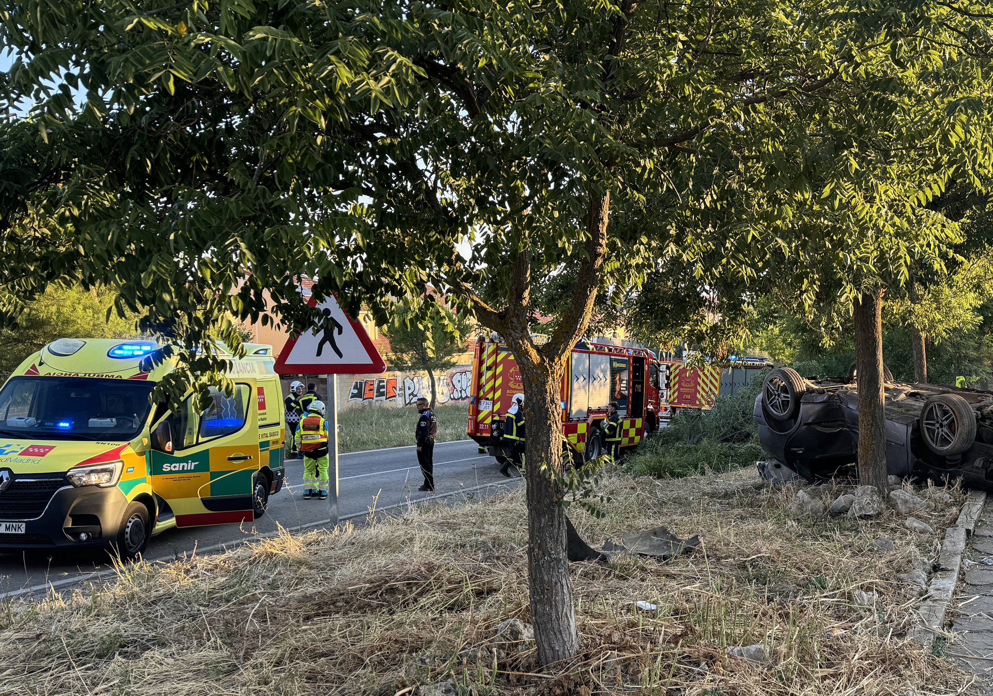 Accidente de tráfico en Torres de la Alameda deja tres heridos, dos de ellos graves