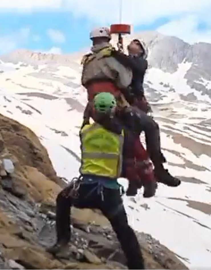 Montañero holandés rescatado tras accidente en Monte Perdido