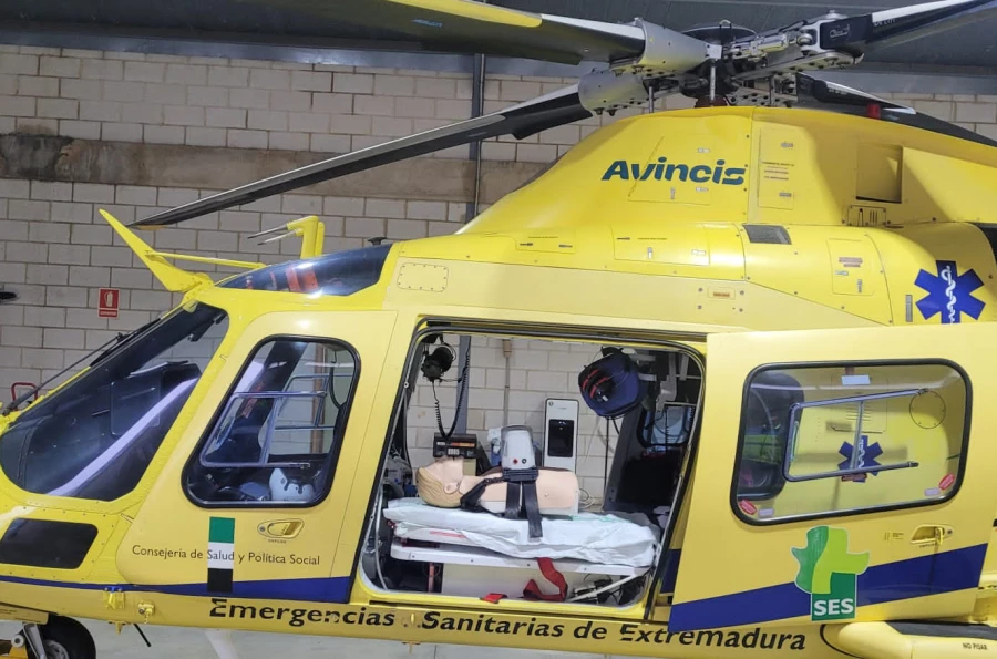 Evacuación de emergencia tras amputación laboral en Badajoz